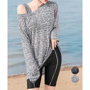 【日本倉庫即納】 フィットネス水着セット 体型カバー着やせ