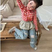 2026春秋新作 韓国風子供服 キッズ服 ベビー服 女の子 トップス&ジーンズ分けて販売 90~150CM