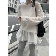 2026年INS 春新作   気質   おしゃれ   ニット  スウィート  クルーネック  トップス