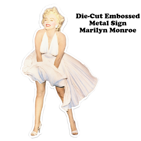 ダイカット エンボス メタルサイン Marilyn Monroe 【マリリン・モンロー 看板】