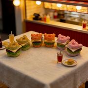 激安販売★芸DIY デコパーツ ★アクセサリー 　パーツ★ハンバーガー