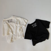 2026春※gl☆背中ワッペンプリント 半袖Tシャツ モノトーンTシャツ 男女兼用