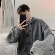 2026春秋メンズ服 シンプル おしゃれ ニットセーター 韓国風 トップス 防寒 温かい カーディガン[M~3XL]