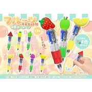 フルーツマスコット付4色ボールペン