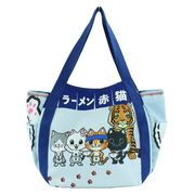 トート バッグ TV アニメ ラーメン赤猫 バルーン バッグ のれんブルー【小ロット販売】