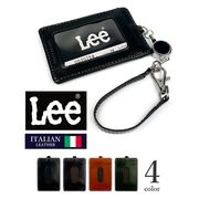 全4色 Lee（リー）高級イタリアンレザーリール付きパスケース カードケース 定期入れ
