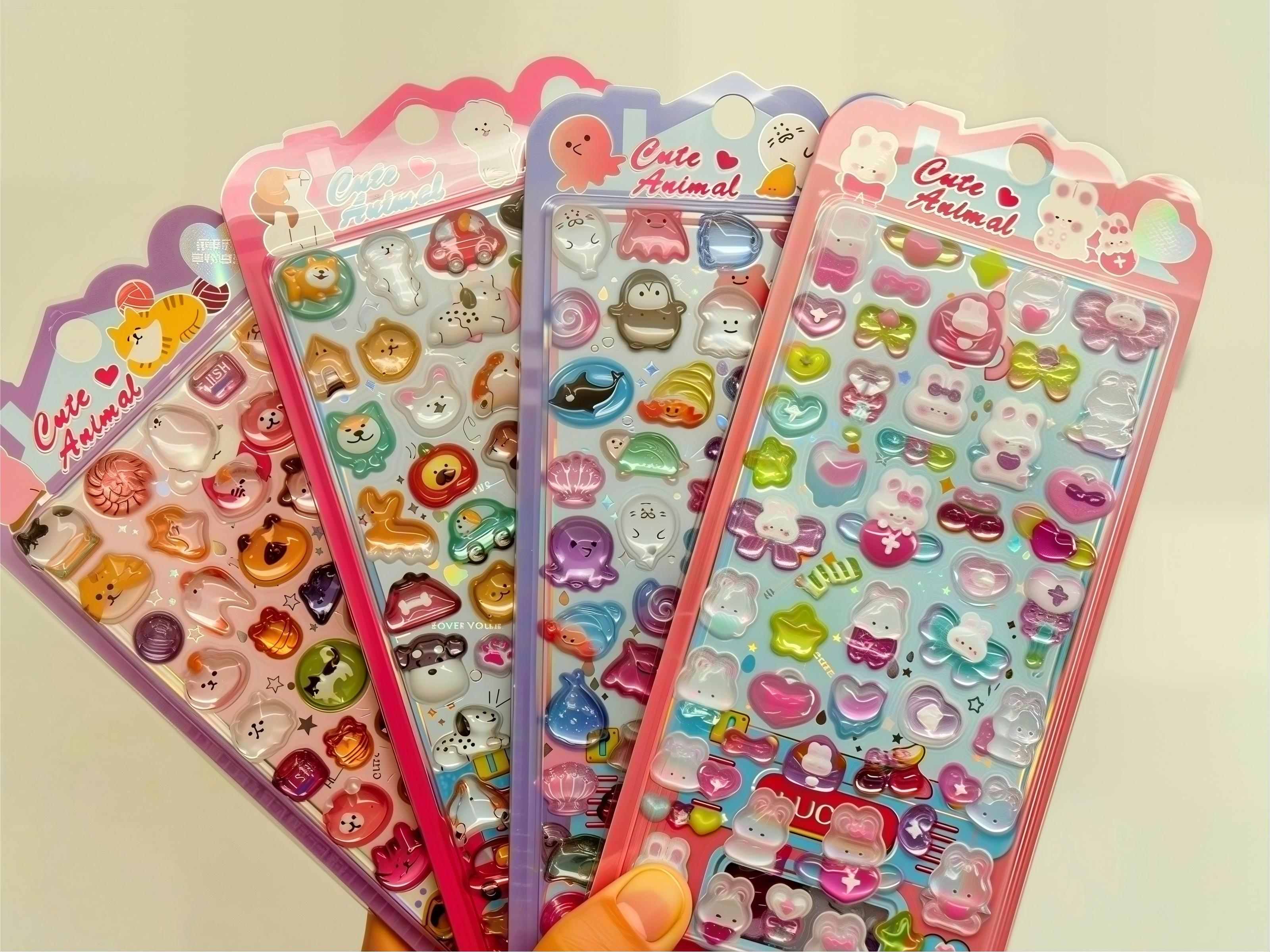 DIY用 手帳用 貼り付け スマホケース シール 可愛い 立体  装飾用 手芸用品