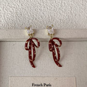 ピアス　レディース　INS　韓国ファッション　デザイン　リボン