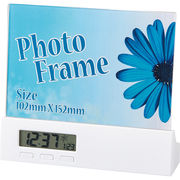 デジタル電波クロックフォトスタンド メニモ 6172-26