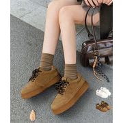 【日本倉庫即納】 厚底コートスニーカーローカットレディース