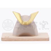 ★端午の節句を飾る★ 縁起の良い五月人形【釉彩　兜(マットグレー)】