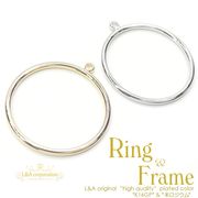 ▼売り切りセール▼2個価格★L&A★カン付きリング＆フレーム空枠★極細指輪★用途多彩★最高級鍍金★