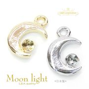 日本製NEW★2個価格★三日月♪ムーンチャーム★フレームパーツ★レジン枠