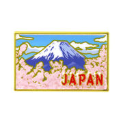 ＜和雑貨・和土産＞ピンバッジ スクエア 富士山(イラスト)　No.303-944