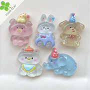 兎 熊 猫 アクセサリーパーツ デコパーツ 髪飾り ペンダント ハンドメイド スマホケース美容 可愛い