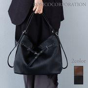 【2026新作商品♪】レザーライクプリーツショルダーバッグ