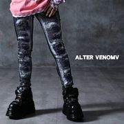 TatteredPANTS シルバーコーティングダメージスキニー ヴィジュアル系/ALTER VENOMV