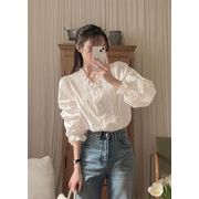 フリルシャツ　レース　レディース　INS　韓国ファッション