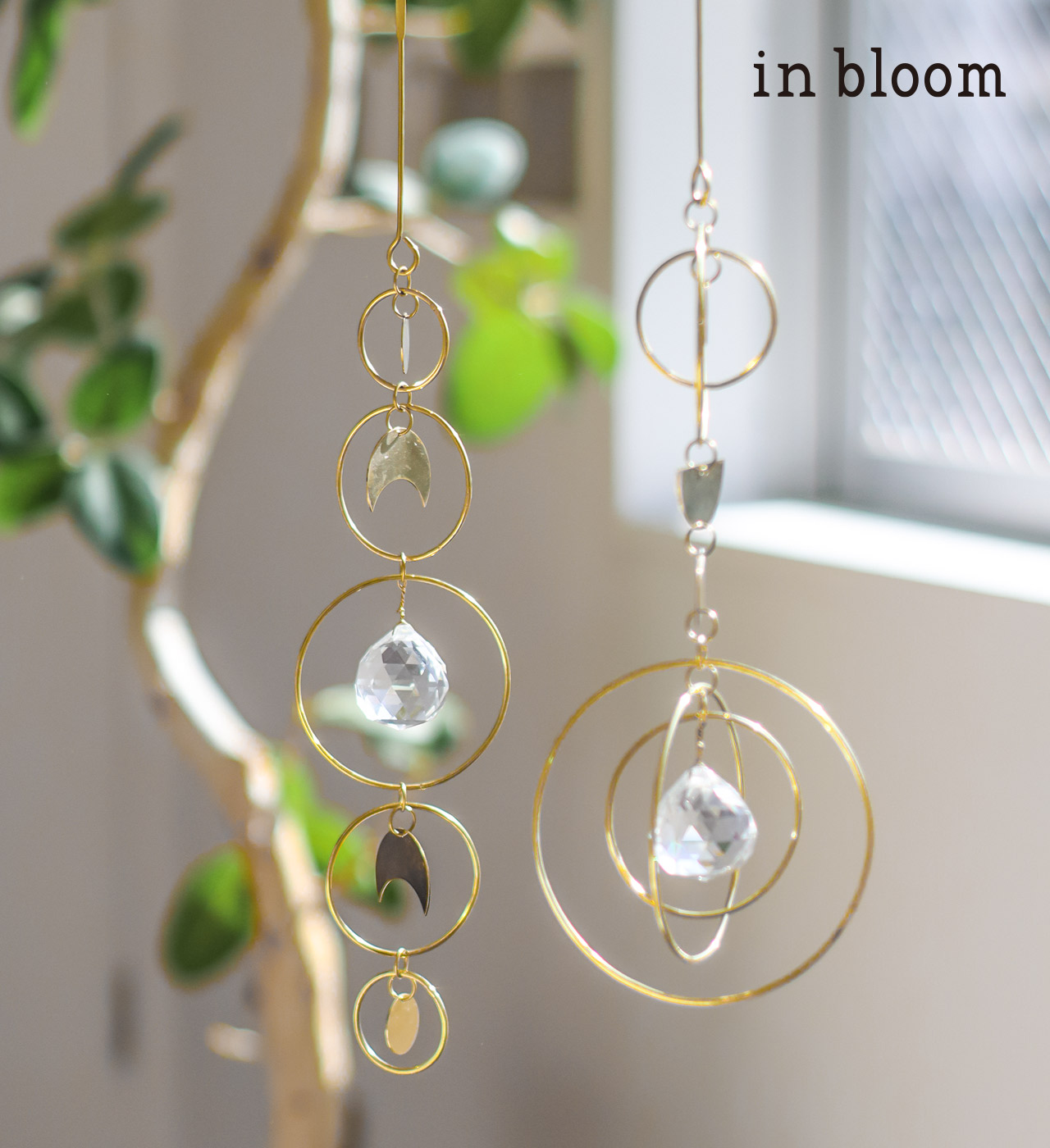 【OTHER】ブラス＆ガラス ロングオーナメント (2タイプ) in bloom / インブルーム