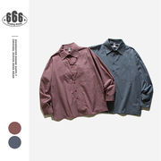 PX0004 2026年新作 シャツ メンズ レトロ チェック 通気性 長袖 カジュアル トップス