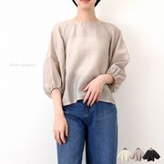 【2026新作】シアーリネンタッチ　バックリボン　ブラウス(33296)