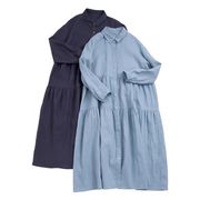 ロングワンピース 夏 レディース ワンピース シャツワンピース ゆったり シンプル