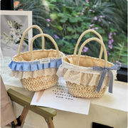 子供用ハンドバッグ ハンドメイド風  春夏お出かけ用 帽子