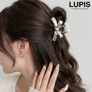 ヘアアクセサリー ヘアクリップ バンスクリップ リボン メタル シンプル ガーリー カジュアル バレエコア