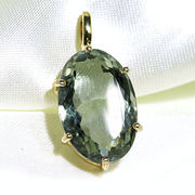 宝石質 グリーンアメジスト プライオライト ペンダント Greened Amethyst