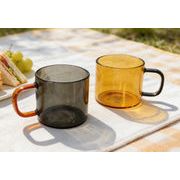 マグカップ　珈琲　コーヒー　グレー　アンバー　二色　耐熱衝撃　電子レンジ　食洗機対応