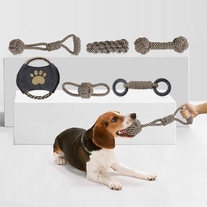 犬用ロープおもちゃ 編み紐 噛み 歯磨き 犬 インタラクティブ ストレス解消
