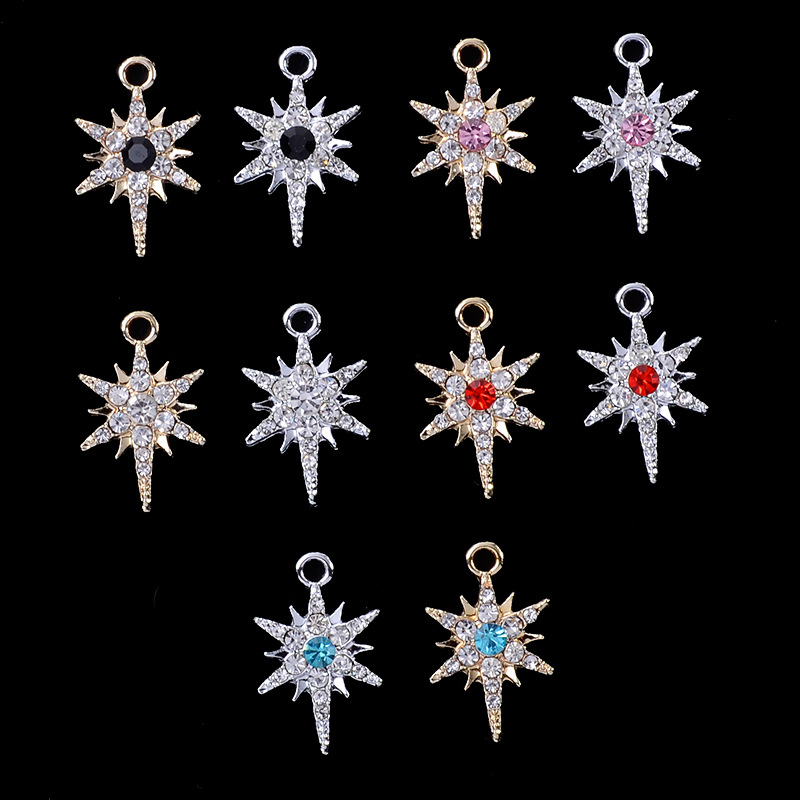 スター チャーム ゴールド 星パーツ ほし ピアスパーツ イヤリングパーツ アクセサリーパーツ ハンドメイド