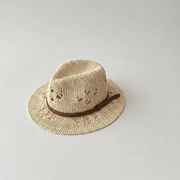 子供帽子　キッズキャップ　麦わら帽子　　韓国キッズハット