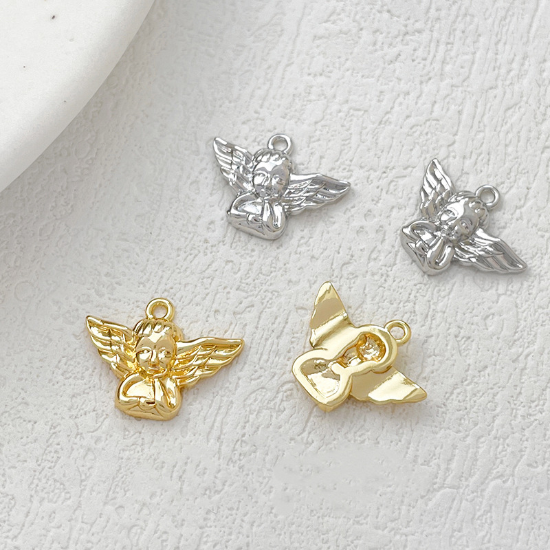 天使チャーム エンジェル 手芸 メタルパーツ 金具 アクセサリーパーツ ハンドメイド 材料 金属チャーム