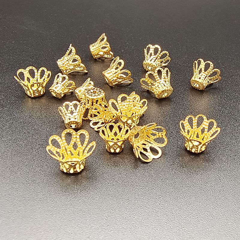 座金 ビーズキャップ 花座 ゴールド シルバー ビーズパーツ 天然石 アクセサリーパーツ パワーストーン