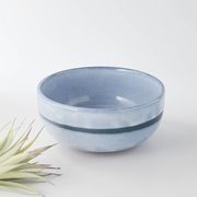 【特価品】藍色ライン18cm丸丼[B品][美濃焼]