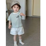 2026夏新作 韓国風子供服 キッズ服 ベビー服 男の子 トップス&ショートパンツ 分けて販売 73~110CM