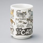 寿司湯呑み 280ml 猫[美濃焼]