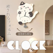 北欧 壁掛け 掛け時計 猫ちゃん インテリア雑貨 ウォールクロック 可愛い時計 子供部屋 映える時計