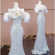 結婚式・司会者用ワンピース・花嫁ウェディングドレス・パーティードレス・披露宴/写真撮影  ロングドレス