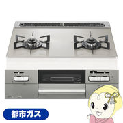 ノーリツ ビルトインコンロ ファミ Fami 都市ガス用 幅60cm 2口 無水両面焼 シルバー N2WV8RWTP2SI 12A