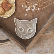 深山(miyama.) neco mini plate キジトラ 猫 cat[美濃焼]