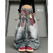 メンズ ボトムス ズボン パンツ デニム ジーンズ   ワイドパンツ 古着風