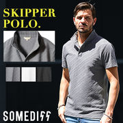 【ワイヤー衿カルゼスキッパー】SOMEDIFF メンズ ランダムカルゼポロシャツ 夏 新作 2026