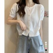 ニットカーディガン きれいめ 無地 大人