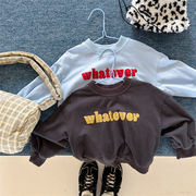 2026秋新作　子供服　キッズ　英字　プリント　トレーナー　カジュア　長袖Tシャツ　春秋用　トップス　2色