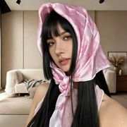 バンダナ プリント柄 方巾 ヘッドスカーフ ネックスカーフ レトロ