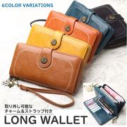財布 長財布 ロングウォレット レディース ストラップ ボタン 小銭入れ カードケース コインケース
