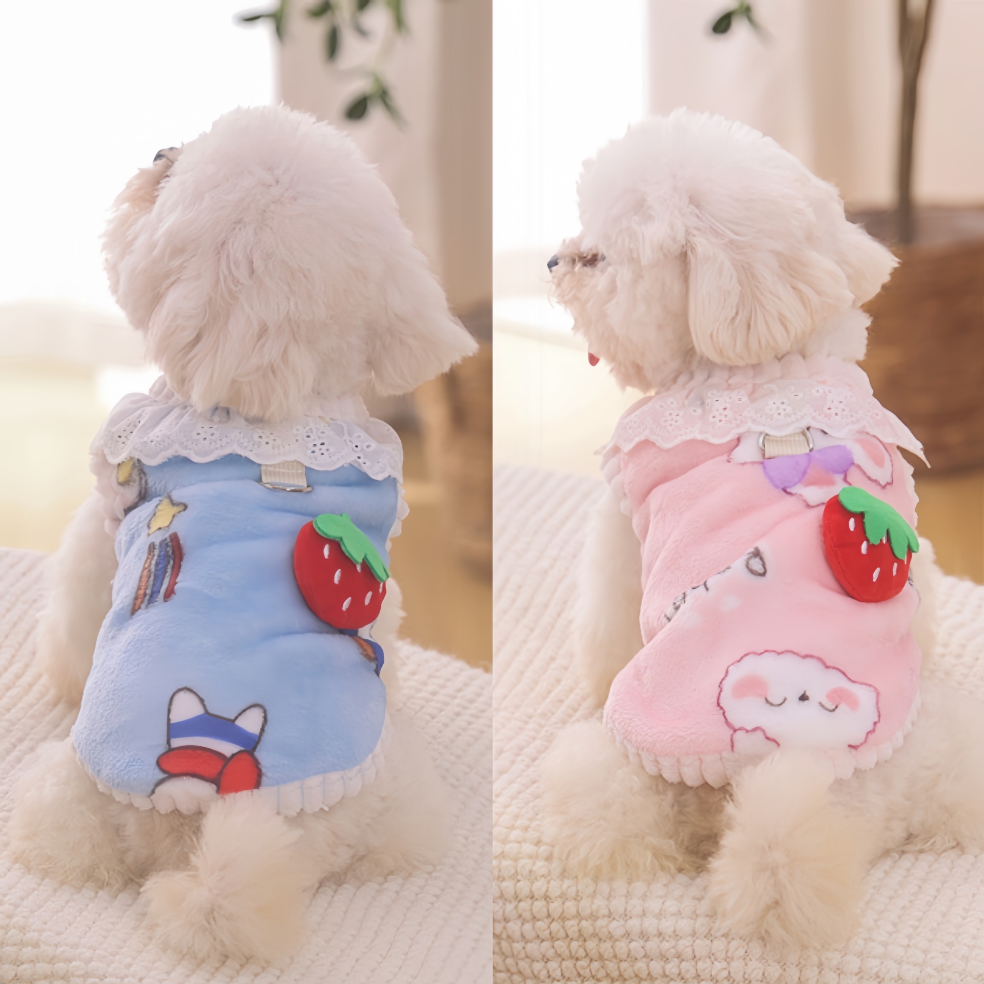 2026新品 秋冬 ペット服 柔らかい 超可愛い 犬服 ペット用品 ペット雑貨 小型犬 リード対応  S-2XL
