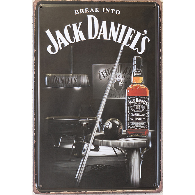 アンティーク メタルエンボスプレート(S)★BREAK INTO JACK DANIEL'S★